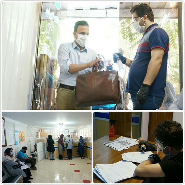 نظارت بر نحوه رعایت پروتکل‌های بهداشتی در دفاتر پیشخوان خدمات دولت استان مرکزی