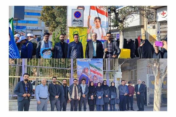 تجلی همدلی و همبستگی کارکنان ارتباطات و فناوری اطلاعات استان مرکزی در اجتماع «جانفدایان ایران»